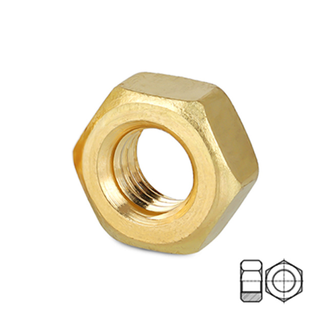 DIN 934 Hex Nut Type 1 M1.6 Copper