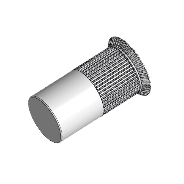 Small Countersunk Ribbed Rivet Nut - Blind M10 304 Stainless Steel