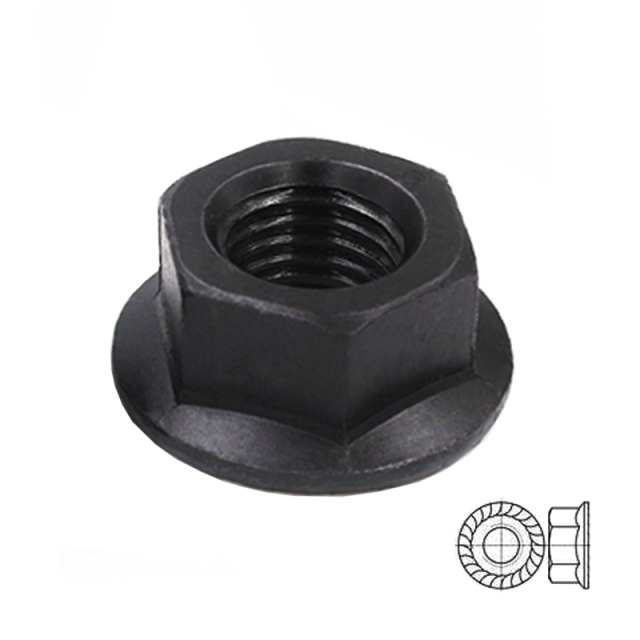 DIN 6923 Hex Flange Nut M2 Q195 Carbon Steel