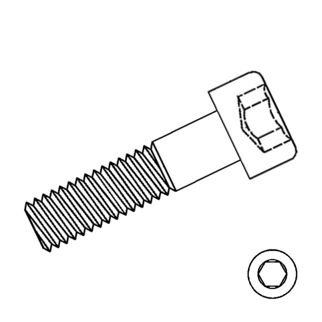 DIN 912 Socket Head Cap Screw M8x35 TC4 Titanium Alloy