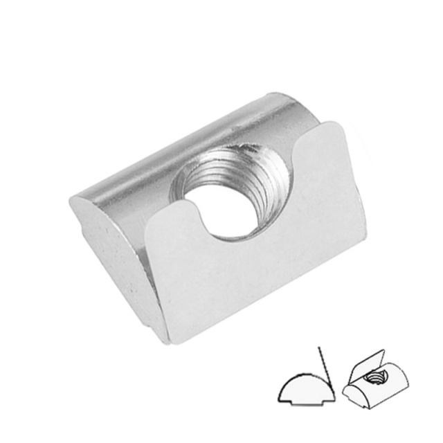 Spring Plate Nut 40 Series M4 304 Stainless Steel
