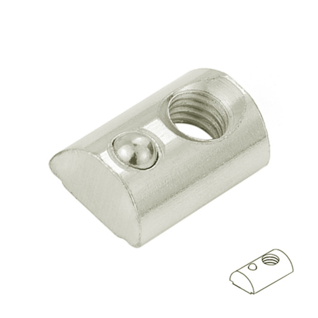 Ball Spring Nut 45 Series M8 Q235 Carbon Steel