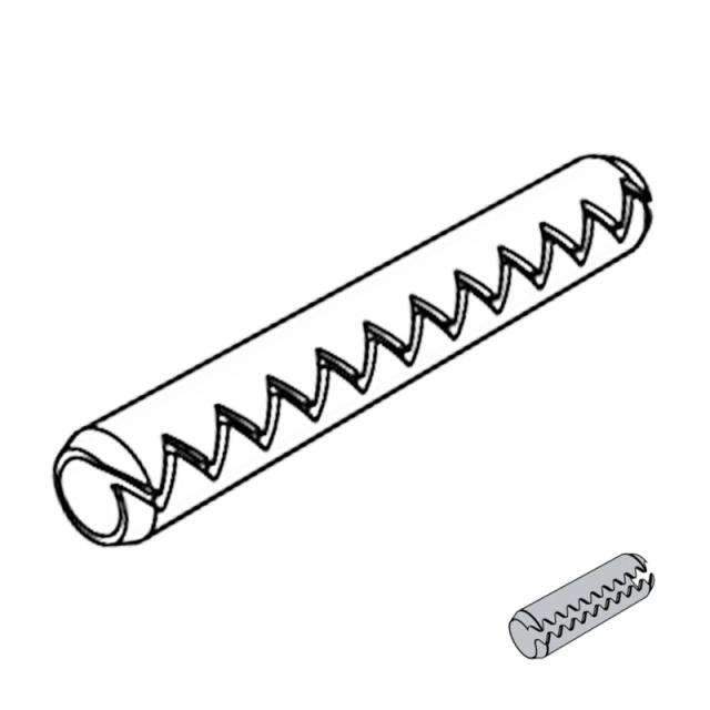 VSW 12785 - 1971 Serrated Spring Pin M6x28 304 Stainless Steel