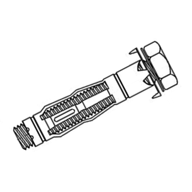 Hollow Wall Anchor Hex Head M8x65 Q235 Carbon Steel