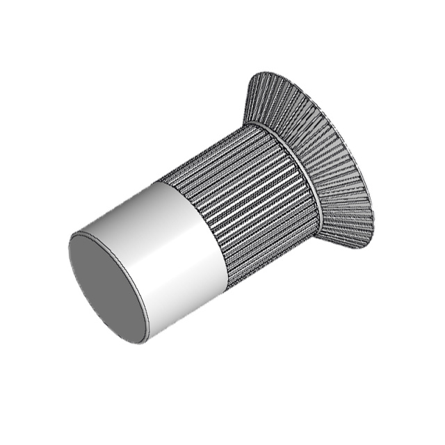 Large Countersunk Ribbed Rivet Nut - Blind M10 304 Stainless Steel