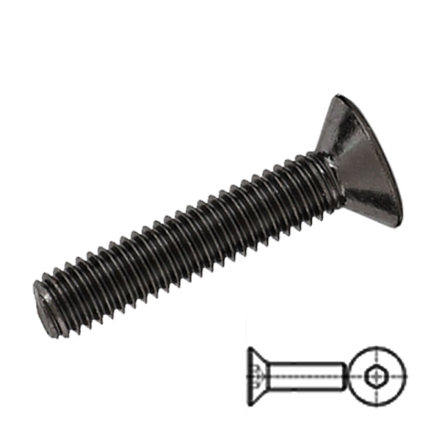 DIN 7991 Countersunk Socket Screw M2.5x4 10B21 Carbon Steel