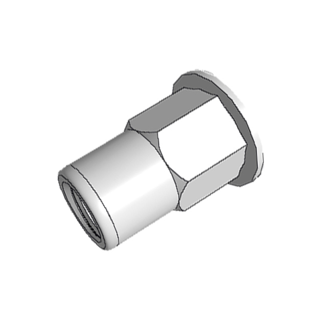 Flat Head Half Hex Rivet Nut M12 304 Stainless Steel