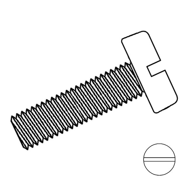 GB 65 Slotted Cheese Head Screw M1.6x3 304 Stainless Steel