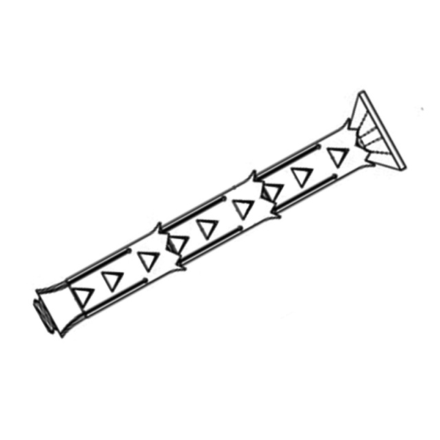 Aerated Concrete Anchor - Countersunk Cross M8x150 Q235 Carbon Steel