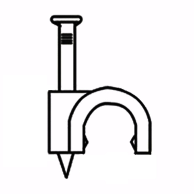 Steel Nail Cable Clip 4mm PE Plastic