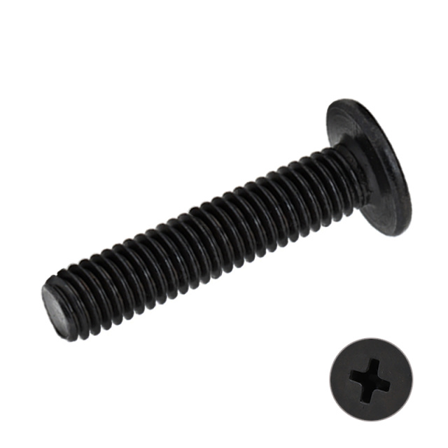Cross Recess Flat Head Screw (CM) M1.2x2 1010A Carbon Steel