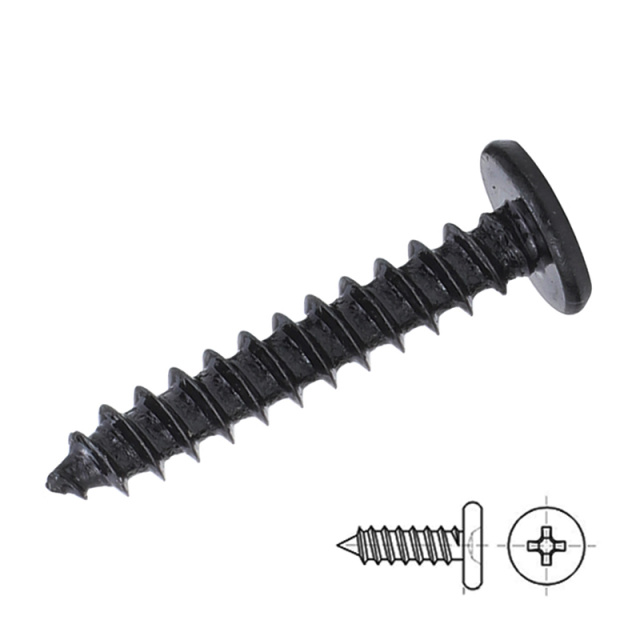 Cross Recess Flat Head Self-Tapping Screw (CA) M2.6x12 1022A Carbon Steel
