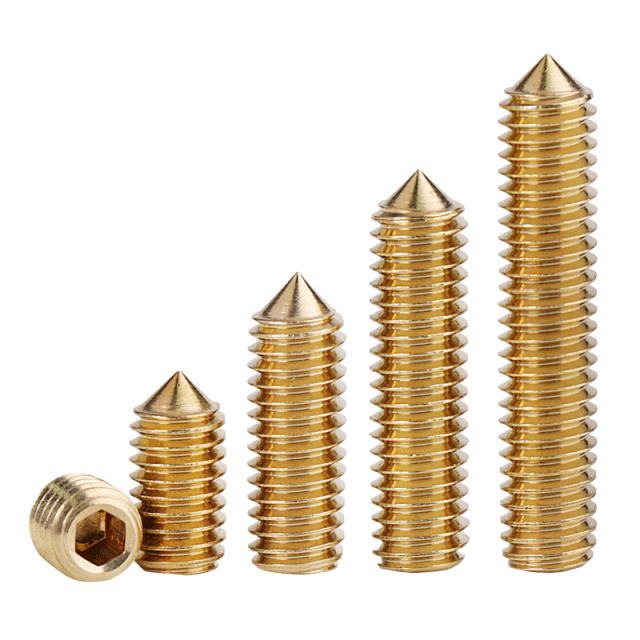 DIN 914 Socket Set Screw Cone Point M6x20 H62 Brass