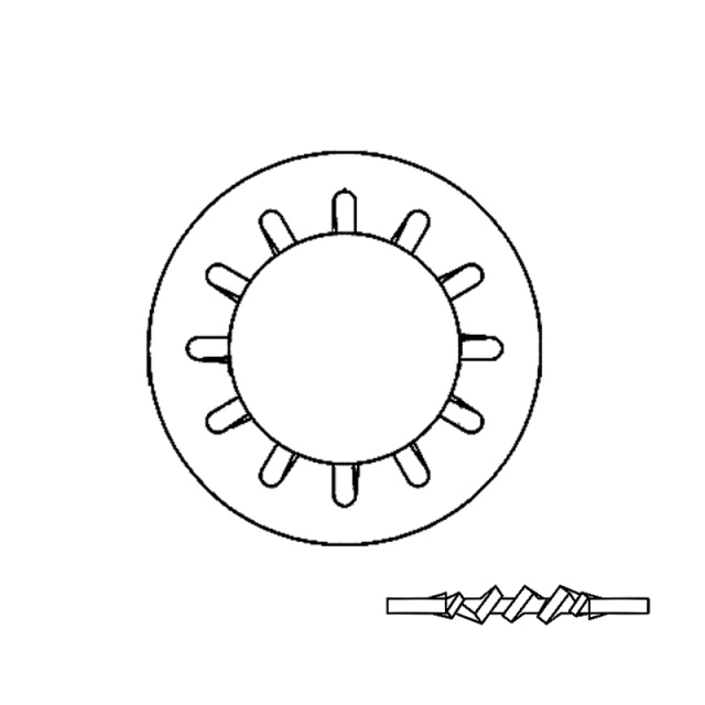 GB 861.1 Internal Tooth Lock Washer M3 50Mn Spring Steel