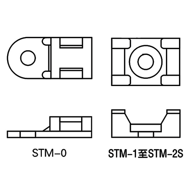 Cable Tie Mount STM-4 PA66 Nylon