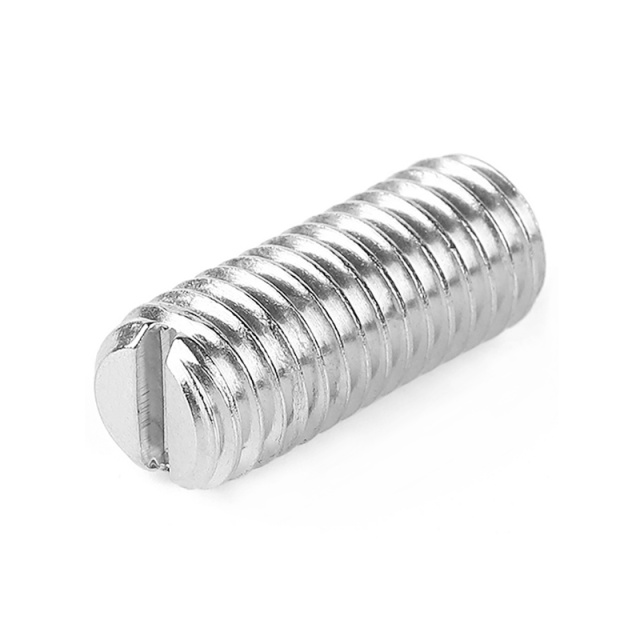 DIN 551 Slotted Set Screw Flat Point M2.5x3 304 Stainless Steel